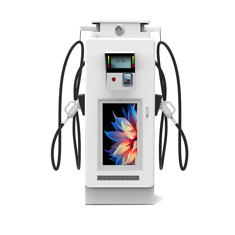 Charger EV Tráchtála DC 120kW le Taispeáint Digiteach do Stáisiúin Phoiblí